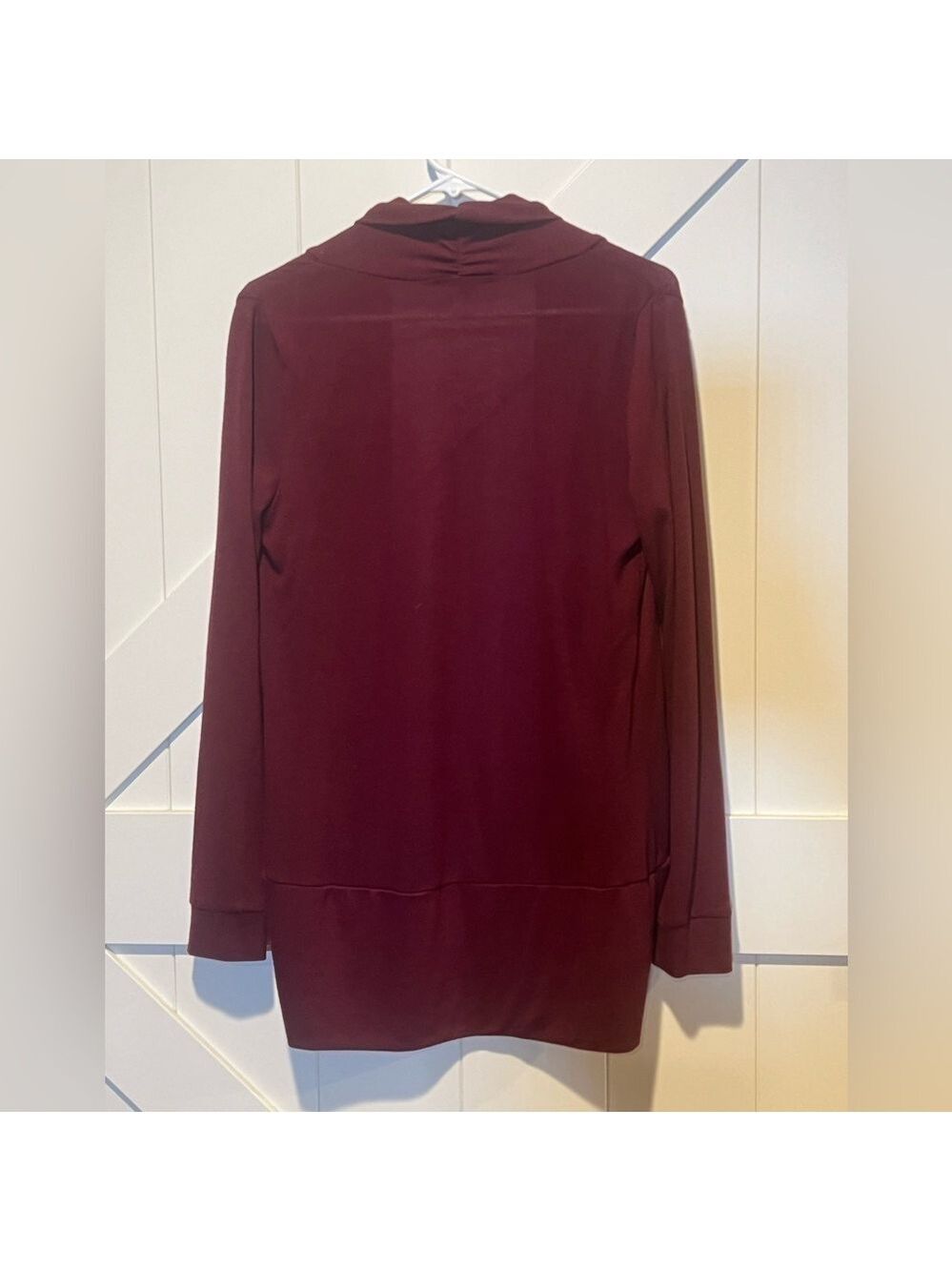 AMBIANCE Women’s maroon colored cardigan. Medium but could fit a small - Picture 3 of 7